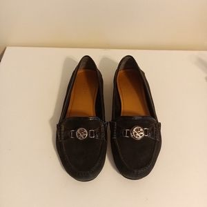 Coach Black Fonda 6.5 patent leather women's loafers